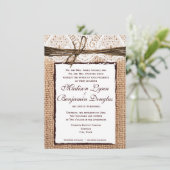 Faire-part de mariage rustique de regard de (Debout devant)