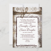 Faire-part de mariage rustique de regard de (Devant)