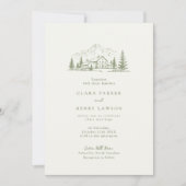 Faire-part de mariage rustique de Sage Mountain (Devant)