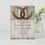 Faire-part de mariage rustique de style campagnard (Debout devant)