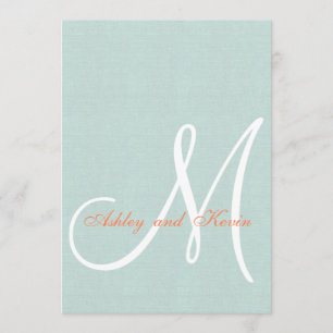 Faire-part de mariage rustique de toile vert en