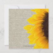 Faire-part de mariage rustique de tournesol de (Dos)