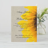 Faire-part de mariage rustique de tournesol de (Debout devant)