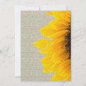 Faire-part de mariage rustique de tournesol de (Dos)