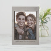 Faire-part de mariage rustique décontracté avec ph (Debout devant)