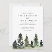 Faire-part de mariage Rustique des pins sylvestres (Devant)