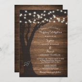 Faire-part de mariage rustique des voyants de chaî (Devant / Derrière)