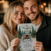 Faire-part de mariage rustique d'hiver