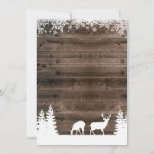 Faire-Part de Mariage Rustique d'Hiver - Cerf (Dos)