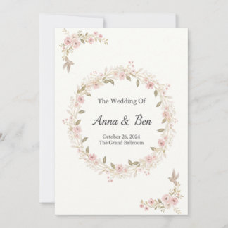 Faire-part de mariage rustique élégant