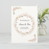 Faire-part de mariage rustique élégant (Debout devant)