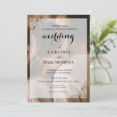 Faire-part de mariage rustique élégant inspiré d'u (Debout devant)