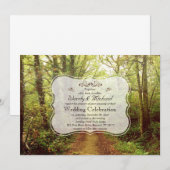 Faire-Part de Mariage Rustique en Bois de Forêt (Devant / Derrière)