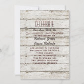 faire-part de mariage rustique en bois de grange v (Devant)