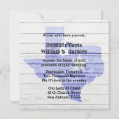 Faire-part de mariage rustique en bois de l'État d (Devant)