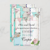 Faire-part de mariage rustique en bois Mason Jar S (Devant / Derrière)