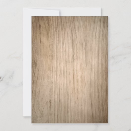 Faire-part de mariage rustique en bois sculpté (Dos)