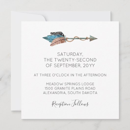 Faire-part de mariage Rustique en bois turquoise (Dos)