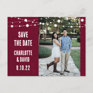 Faire-Part de Mariage Rustique en Burlap de Bourgo