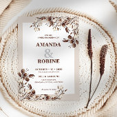 Faire-part de mariage rustique en coton