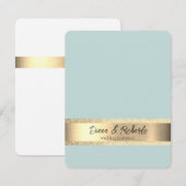 Faire-part de mariage rustique en feuille d'or Jet (Devant / Derrière)