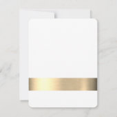 Faire-part de mariage rustique en or feuille de pê (Dos)
