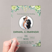 Faire-part de mariage rustique et verdoyant modifi (In situ (ordinateur de poche))