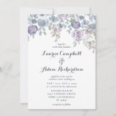 Faire-part de mariage rustique Eucalyptus & floral (Devant)