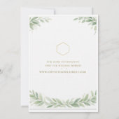 Faire-part de mariage rustique géométrique or et v (Dos)