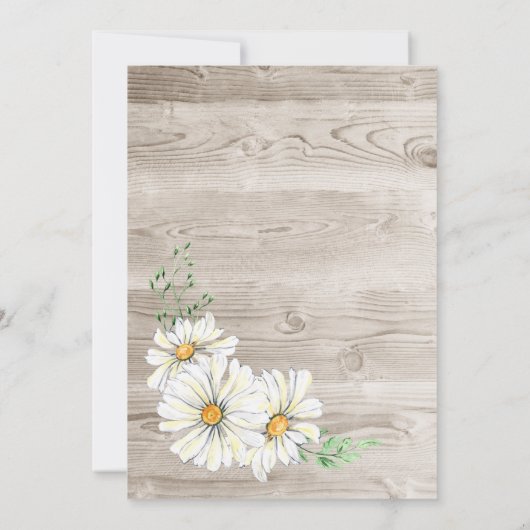 Faire-part de mariage rustique Grange Bois blanc m (Dos)