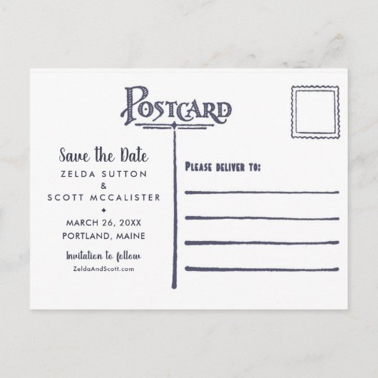 Faire-part de mariage Rustique Homard à conserver (Dos)