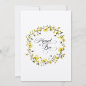 Faire-part de mariage Rustique Jaune Meant to Bee (Dos)