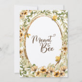 Faire-part de mariage Rustique Jaune Meant to Bee (Devant)
