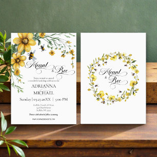 Faire-part de mariage Rustique Jaune Meant to Bee