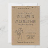 Faire-part de mariage | Rustique Kraft (Devant)