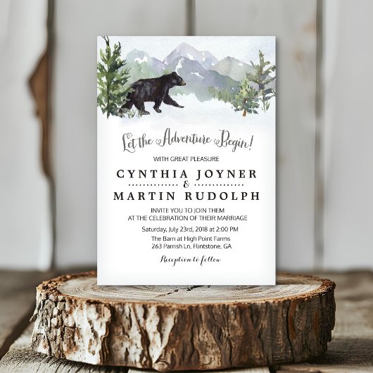 Faire-Part de Mariage Rustique 'L'Aventure Commenc