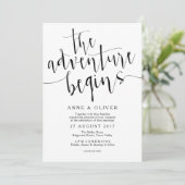 Faire-part de mariage rustique L'aventure commence (Debout devant)