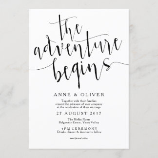 Faire-part de mariage rustique L'aventure commence