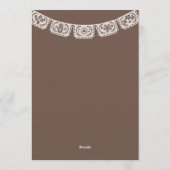 Faire-part de mariage rustique marron et blanc Pap (Dos)
