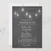 Faire-part de mariage rustique Mason Jar (Devant)