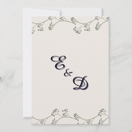 Faire-part de mariage rustique moderne élégant (Devant)