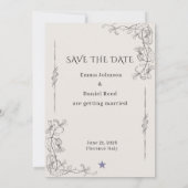 Faire-part de mariage rustique moderne élégant (Dos)