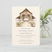 Faire-part de mariage rustique moderne western (Debout devant)