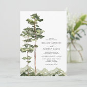 Faire-part de mariage rustique montagnard (Debout devant)