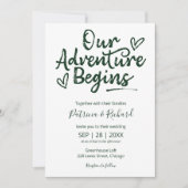 Faire-Part de Mariage Rustique 'Notre Aventure Com (Devant)