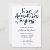 Faire-Part de Mariage Rustique 'Notre Aventure Com (Devant)