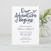 Faire-Part de Mariage Rustique 'Notre Aventure Com (Debout devant)