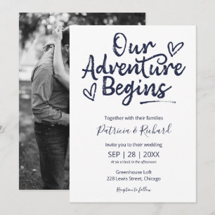 Faire-Part de Mariage Rustique 'Notre Aventure Com