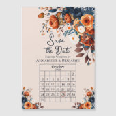 Faire-part de mariage rustique orange brûlé et ble (Devant)