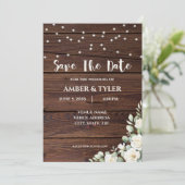 Faire-Part de Mariage Rustique Personnalisable (Debout devant)